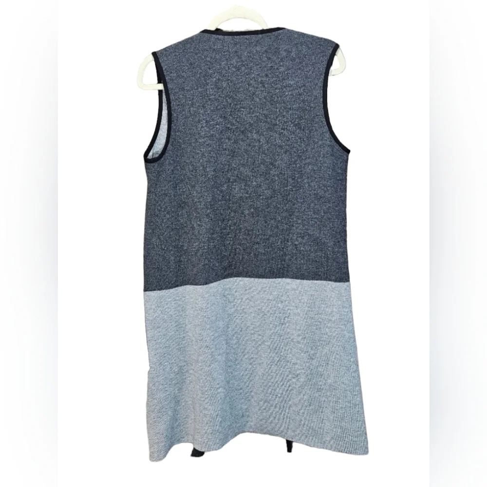 LAFAYETTE 148 $499 Retail New York Sleeveless Colorblock Cardigan, Medium, Gray - Picture 3 of 6